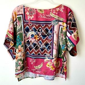 Colorful, Silky Zara Blouse
